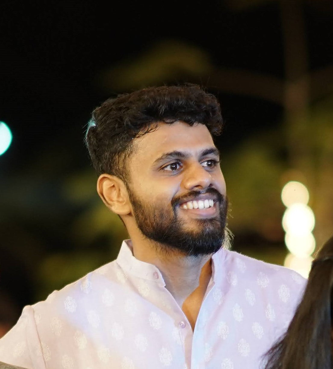 A man smiling