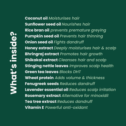 all ingredients of hair elixir